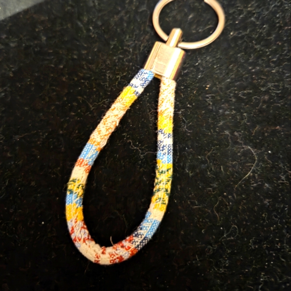 Colorful Patterned Keychain Loop NWOT
